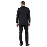 Black Solid 2-PC Slim Fit Performance Stretch Suits