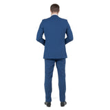 Blue Solid 2-PC Slim Fit Performance Stretch Suits