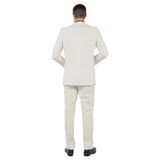 Off-White Solid 2-PC Slim Fit Performance Stretch Suits