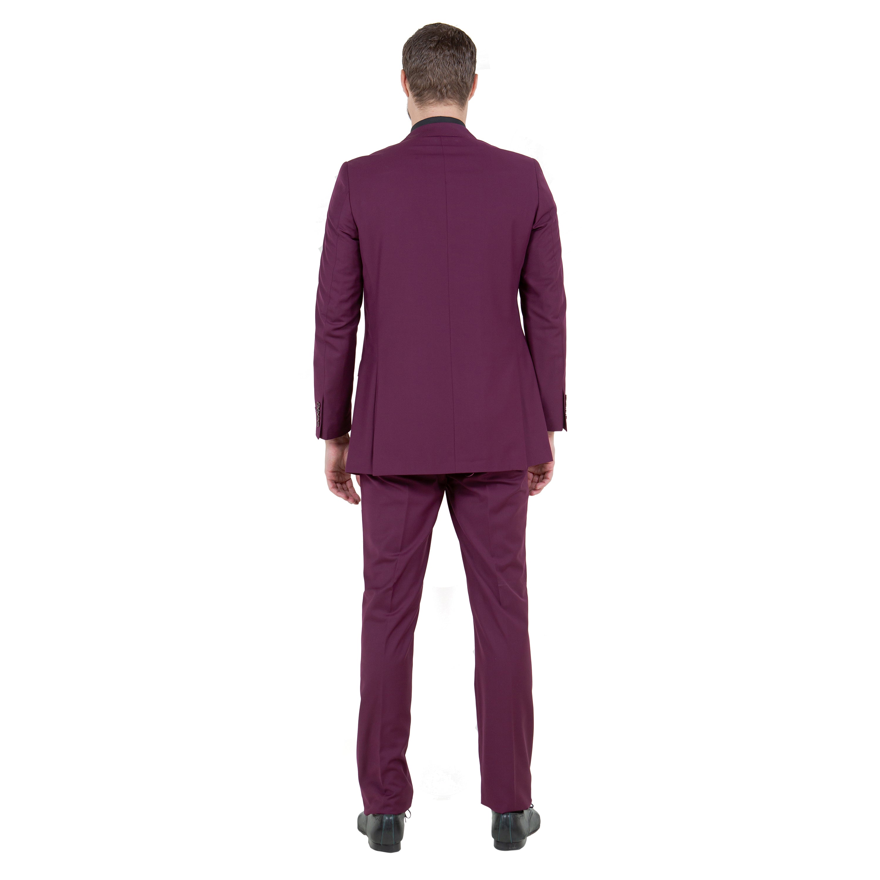 Burgundy Solid 2-PC Slim Fit Performance Stretch Suits