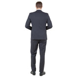 Dark Grey Men's Ultra Slim-Fit 3pc Suit w/ Expandable Waistband
