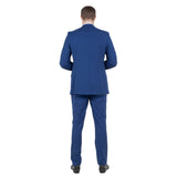 Indigo Men's Hybrid-Fit 3pc Paisley Suit w/ Wide Black Shawl Collar