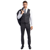 Men's Skinny-Fit Solid 3pc Suit