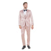 Mens 3pc Solid Satin Suit Set w/ Free Bowtie