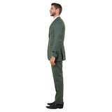 Men's Hybrid-Fit 3pc Sharkskin Suit w/ Expandable Waistband