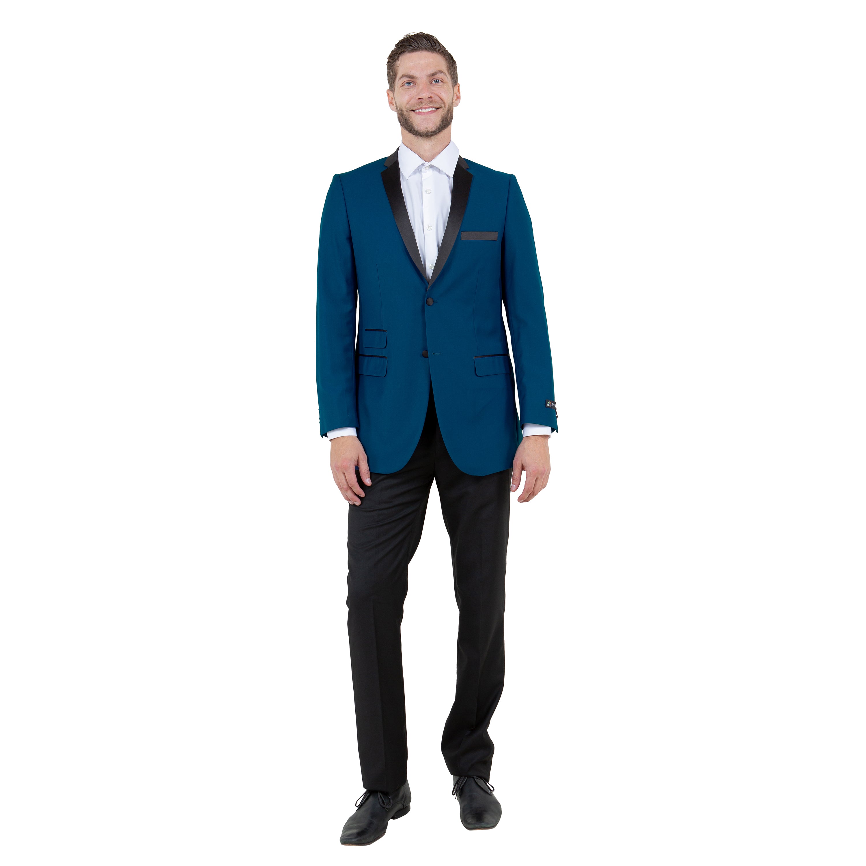 Men's Slim-Fit Tuxedo Sport Coat w/ Satin Notch Lapel