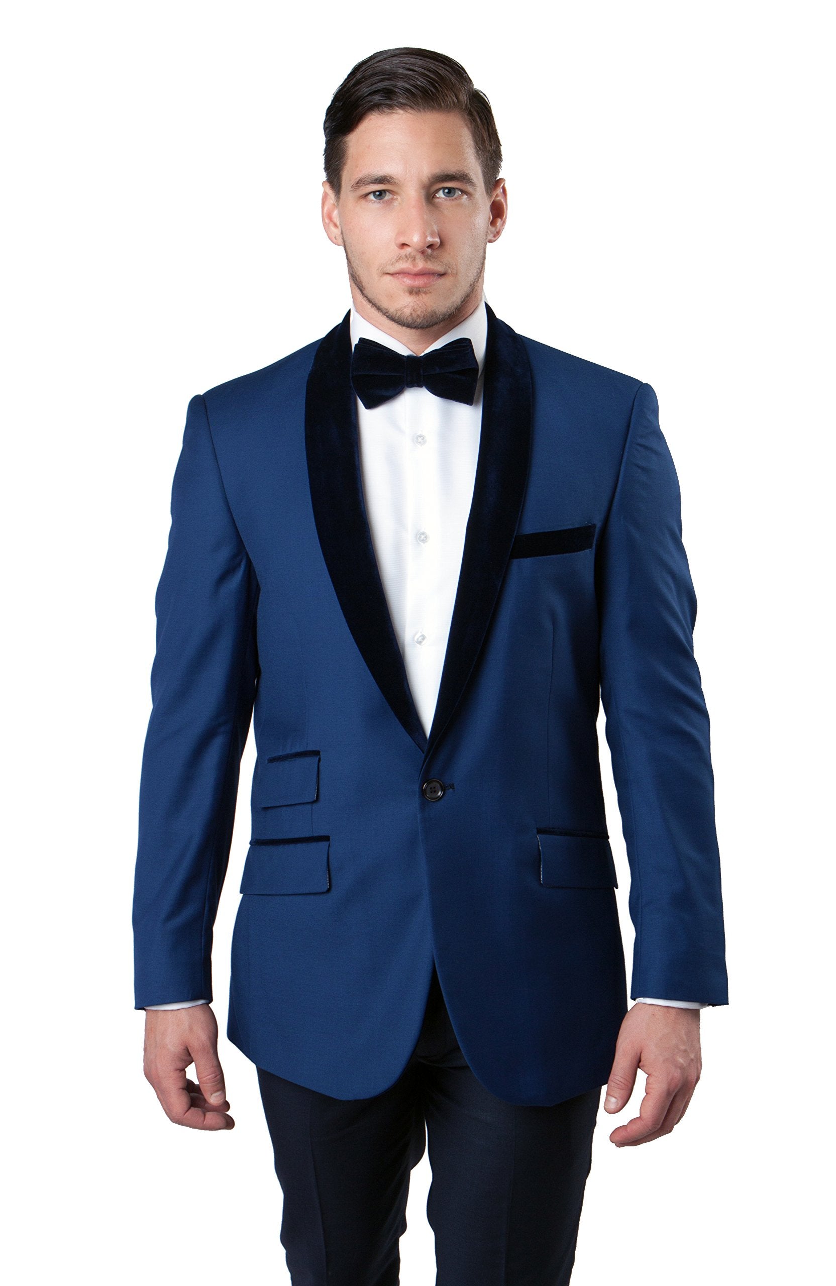 Men's Slim-Fit Tuxedo Sport Coat w/ Satin Shawl Lapel