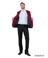 Mens Peak Lapel Blazer Only Solid Pattern