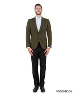 Mens Peak Lapel Blazer Only Solid Pattern
