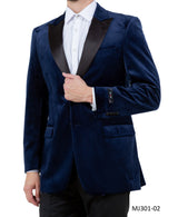 Men's Modern Fit Sport Coat w/ Satin Peak Lapel