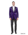 Men's Modern Fit Sport Coat w/ Satin Peak Lapel