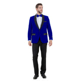 Men's Velvet Slim-Fit Blazer w/ Satin Shawl Collar