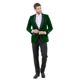 Men's Velvet Slim-Fit Blazer w/ Satin Shawl Collar