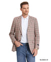 Men's Glen Plaid Slim-Fit Blazer w/ Notch Lapel