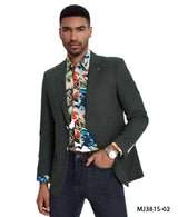 Men's Solid Textured Slim-Fit Blazer w/ Notch Lapel