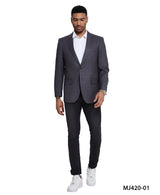 Men's Modern Fit Windowpane Sport Coat w/ Notch Lapel