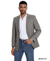 Men's Modern Fit Windowpane Sport Coat w/ Notch Lapel