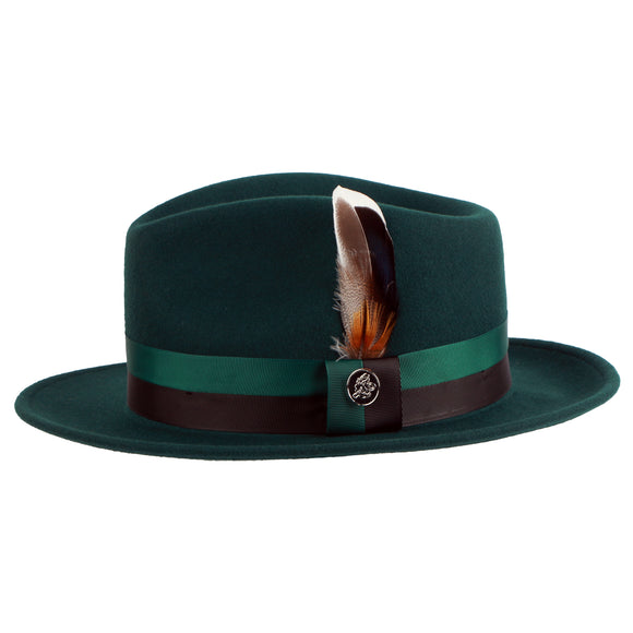 Madison Fine Australian Wool Fedora Hat – Statement Luxury | Green | WH-105