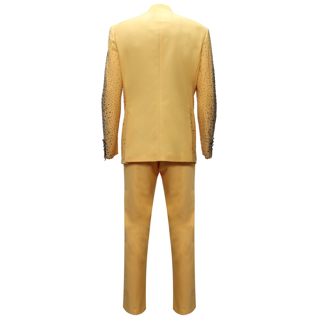 Golden Radiance Crystal Suit Set-YELLOW/GUN