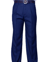 Men’s Sapphire regular fit pleated pants super 150’s wool open inseam STATEMENT SUITS PA-200A