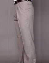 Men’s Tan regular fit pleated pants super 150’s wool open inseam STATEMENT SUITS PA-200A