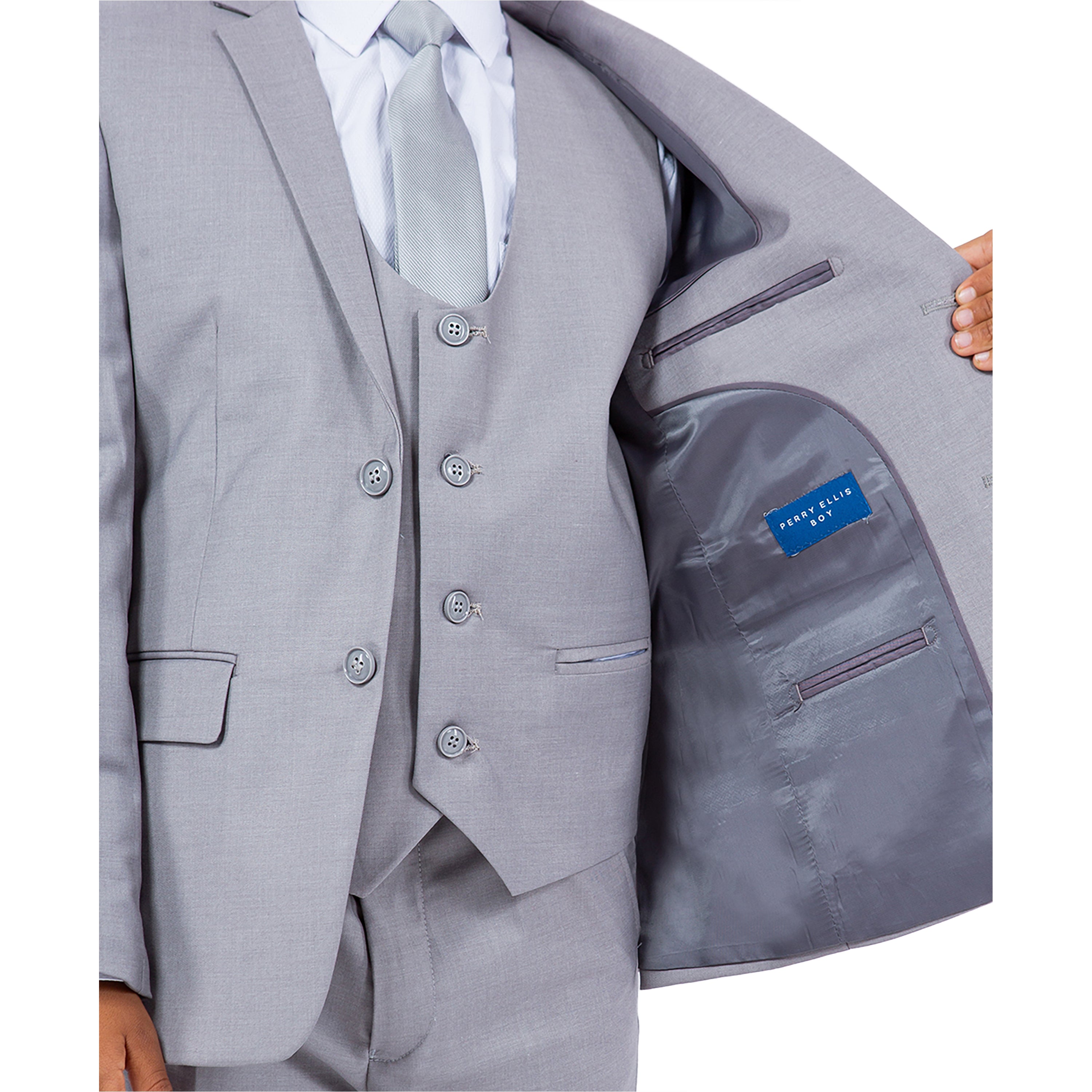 Perry Ellis Boy's 5pc Solid Suit