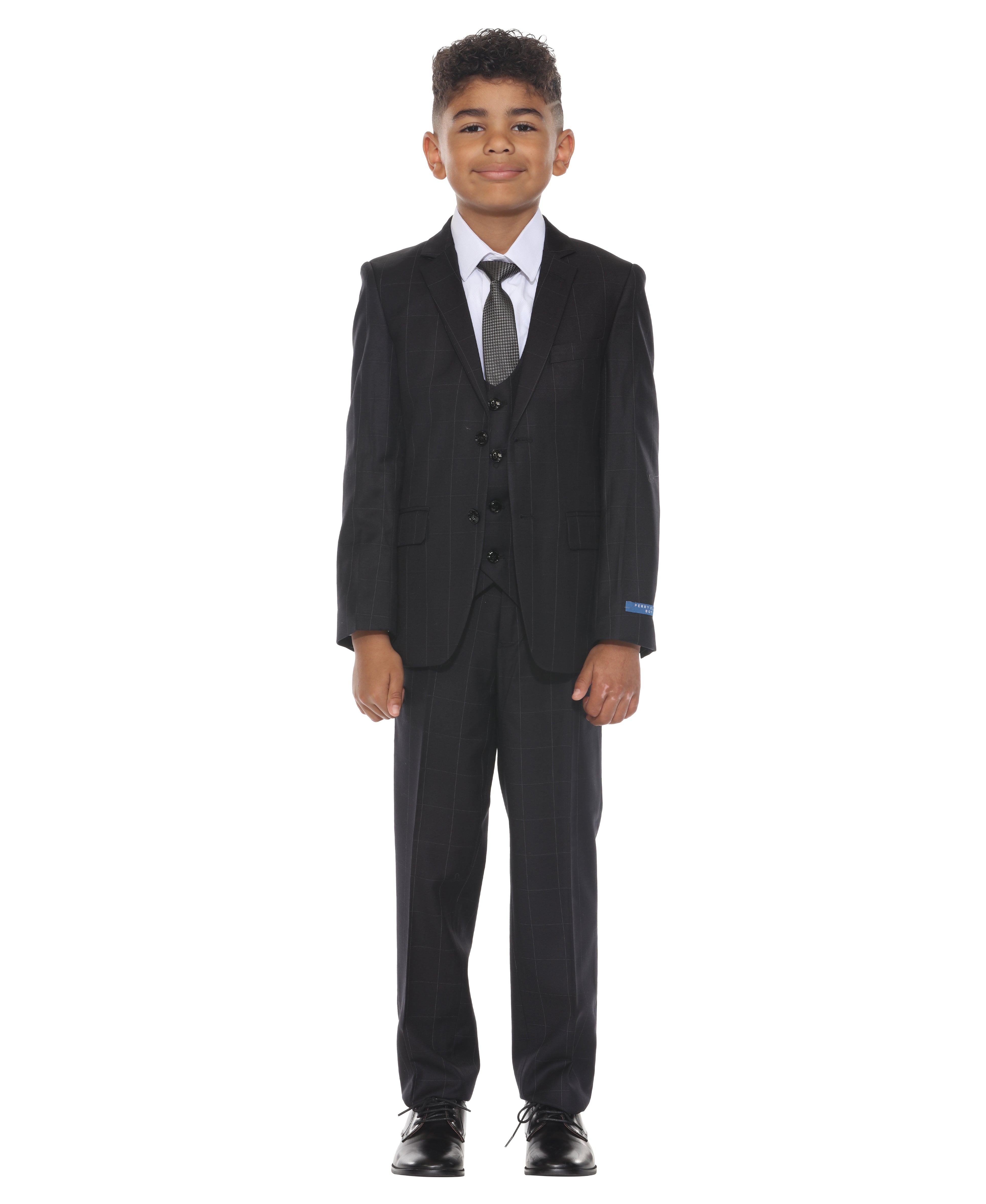Perry Ellis Boy's 5pc Windowpane Suit