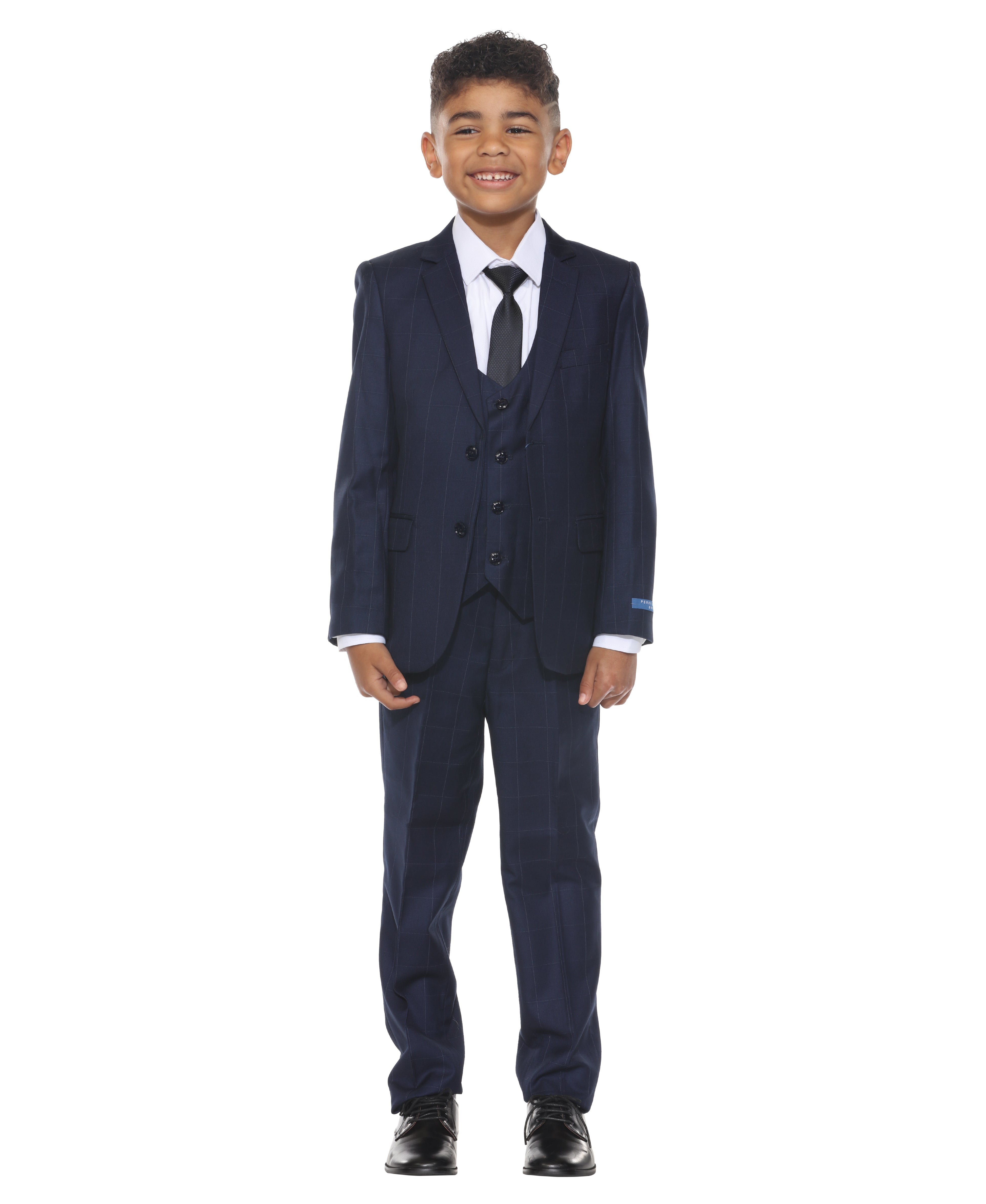 Perry Ellis Boy's 5pc Windowpane Suit