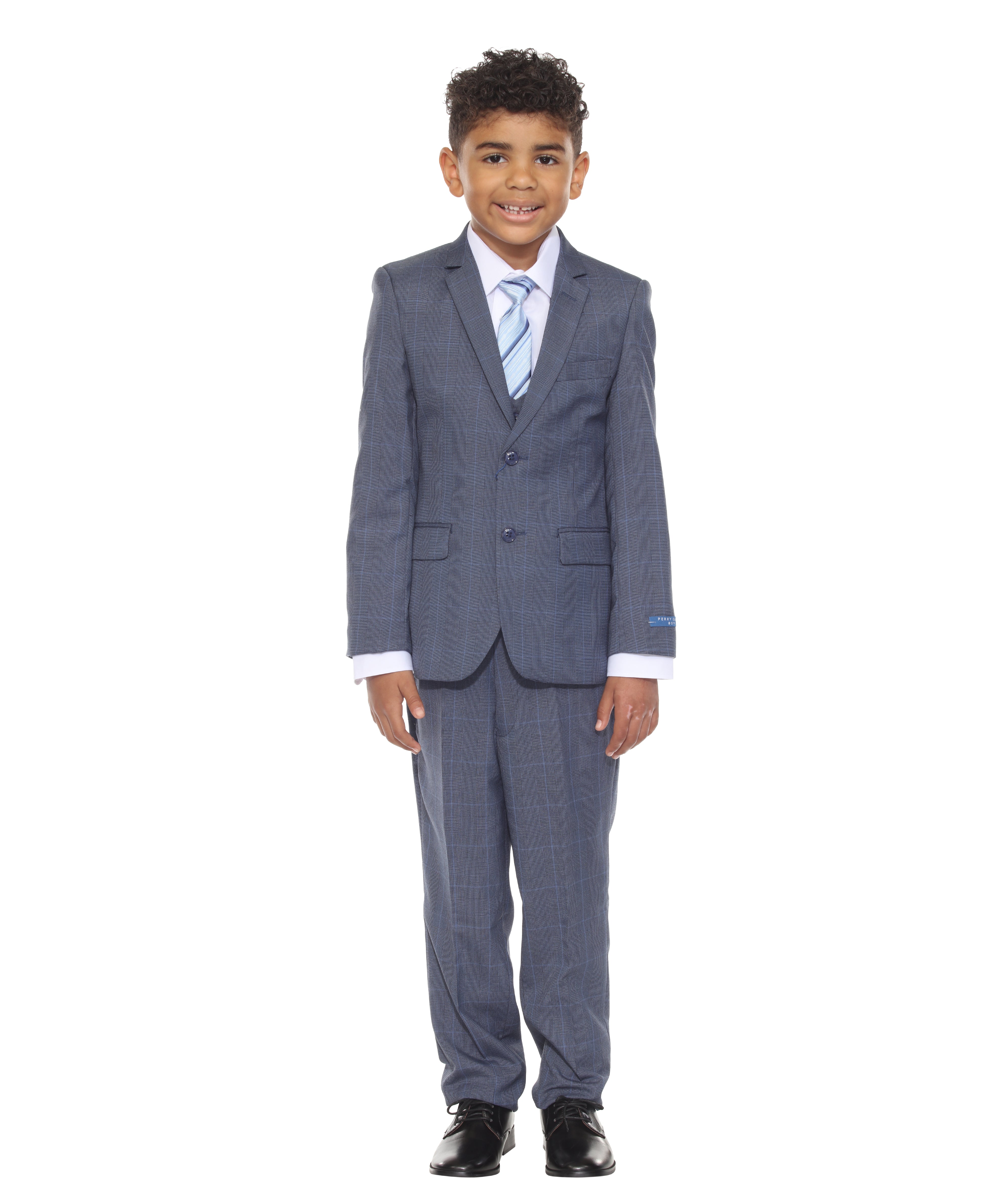 Perry Ellis Boy's 5pc Glenplaid Suit