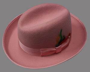 100% Wool God Father Hat - Pink