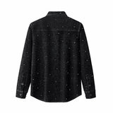 Midnight Serpent Rhinestone Jacket - Century Penthouse BLACK