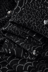 Midnight Serpent Rhinestone Jacket - Century Penthouse BLACK