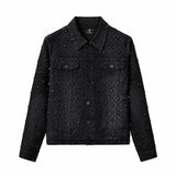 Radiant Embellished Denim Jkt – Century Penthouse BLACK