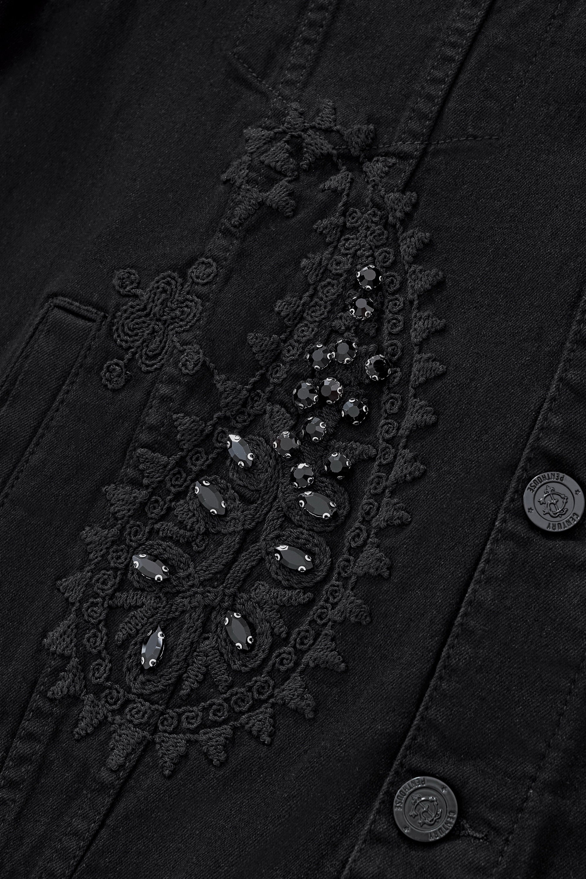 Eminence Paisley Denim Jkt – Century Penthouse BLACK