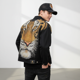 Tiger Threads Denim Jacket - CENTURY PENTHOUSE BLACK/GOLD