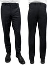 Men’s Black slim fit flat-front pants super 150’s wool STATEMENT SUITS PL-100