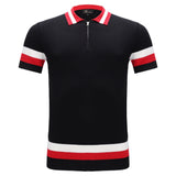 Heritage Stripe Knit Polo BLACK
