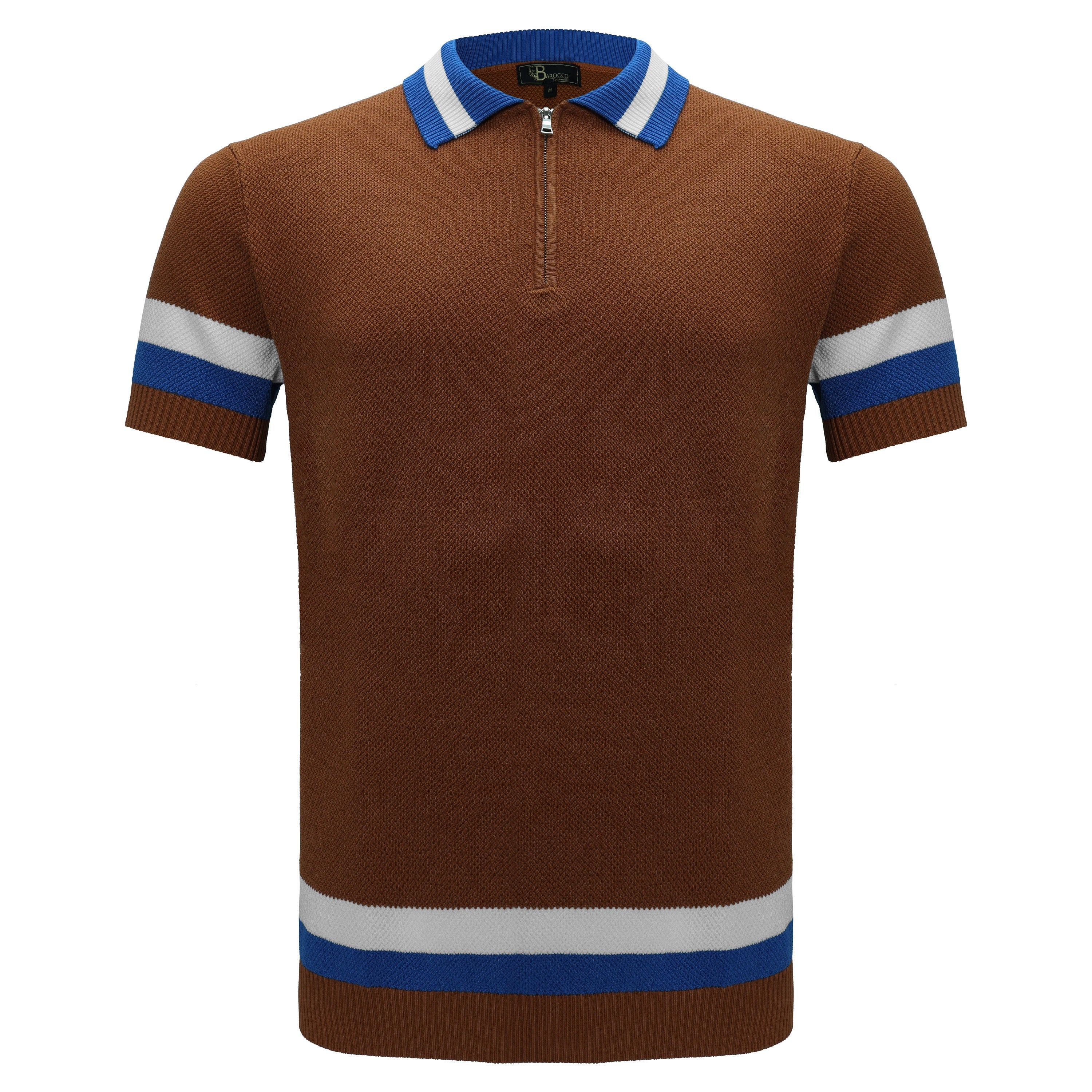 Heritage Stripe Knit Polo KHAKI – Franky Fashion