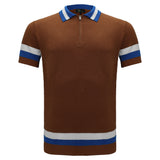 Heritage Stripe Knit Polo KHAKI