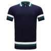 Heritage Stripe Knit Polo NAVY