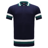 Heritage Stripe Knit Polo NAVY