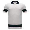 Heritage Stripe Knit Polo WHITE