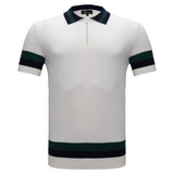 Heritage Stripe Knit Polo WHITE