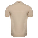 Men's Retro-Inspired Knitted Polo Shirt IVORY/NAVY