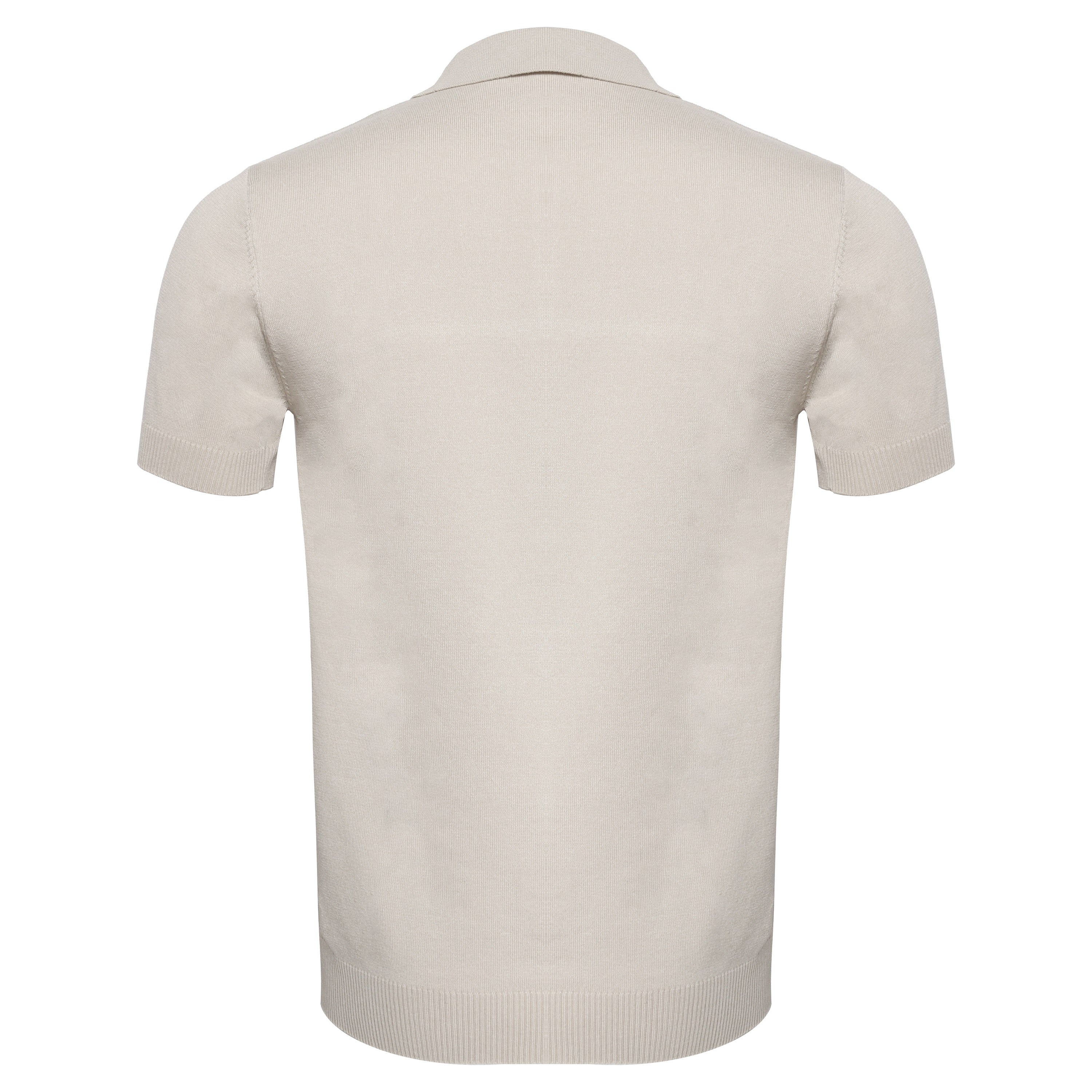Men's Retro-Inspired Knitted Polo Shirt WHITE/NAVY