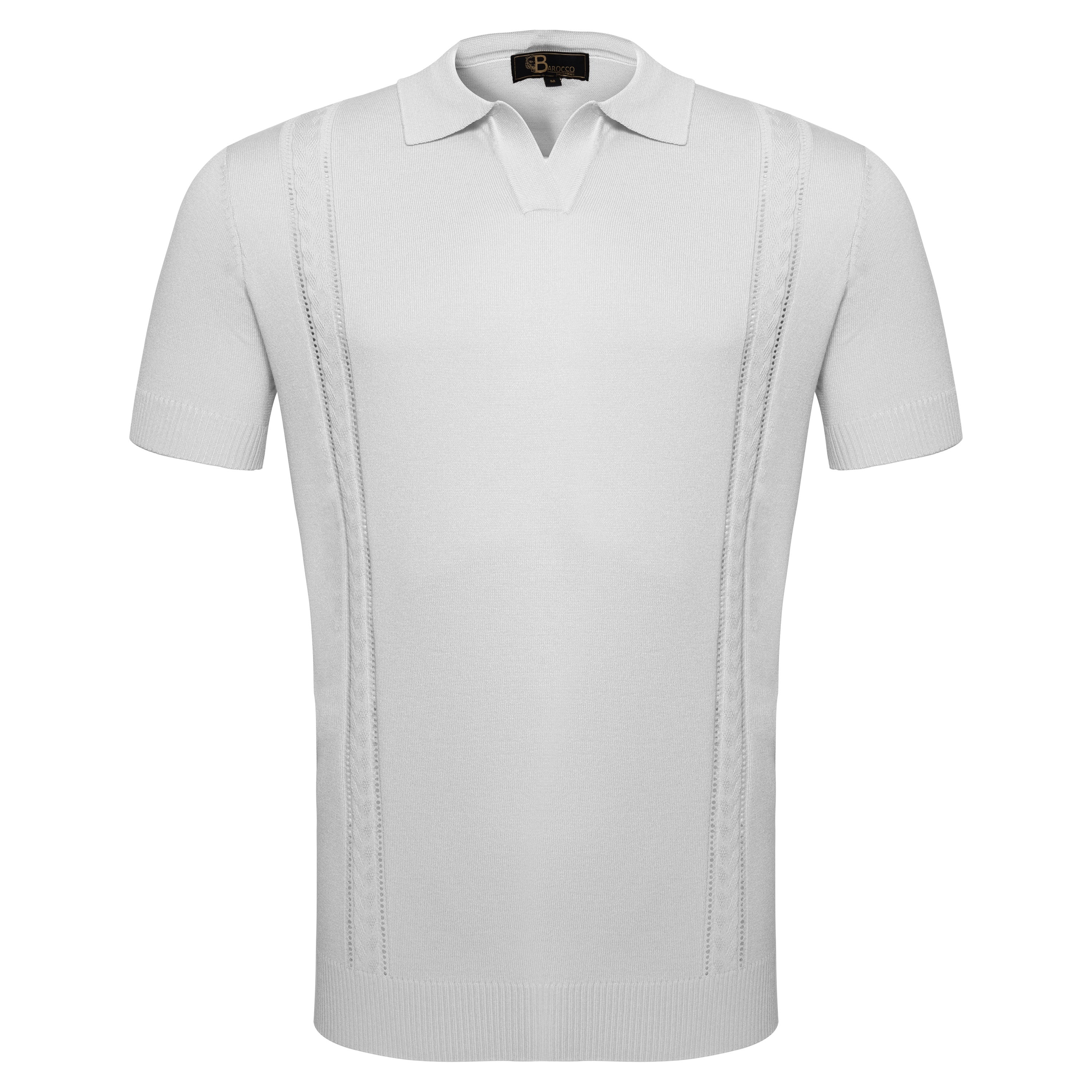 LuxeKnit Polo WHITE