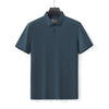 Barocco Grid Texture Stitchless Men's Polo - Petrol