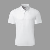 Barocco Shadow Plaid Stitchless Men's Polo - White
