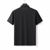 Geo Texture Stitchless Polo BLACK