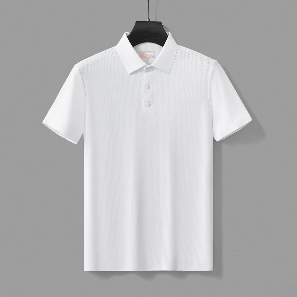 Barocco Helix Stitchless Men's Polo - White